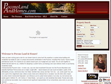Tablet Screenshot of poconolandandhomes.com